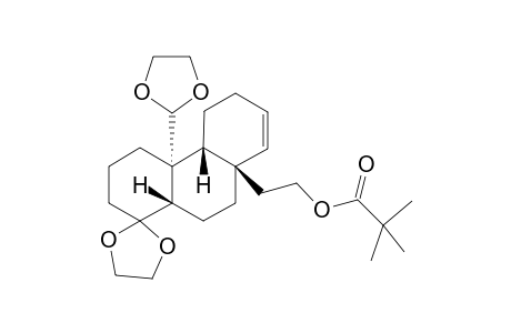 trans-2-(1,3-Dioxolan-2-yl)-10-(2-pivaloyloxyethyl)-tricyclo[8.4.0.0(2,7)]tetradec-11-ene 6,6-Ethylidene Acetal isomer
