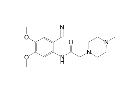 1-Pyrazineacetamide, N-(2-cyano-4,5-dimethoxyphenyl)hexahydro-4-methyl-