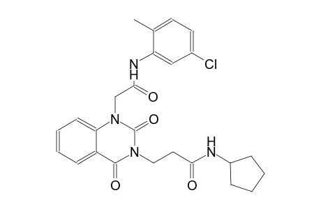3-(1-[2-(5-chloro-2-methylanilino)-2-oxoethyl]-2,4-dioxo-1,4-dihydro-3(2H)-quinazolinyl)-N-cyclopentylpropanamide