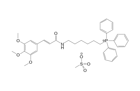 (E)-(6-(3-(3,4,5-Trimethoxyphenyl)prop-2-enamido)hexyl)-triphenylphosphonium Methanesulfonate