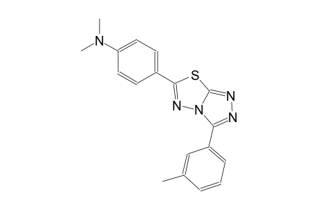 N,N-dimethyl-4-[3-(3-methylphenyl)[1,2,4]triazolo[3,4-b][1,3,4]thiadiazol-6-yl]aniline