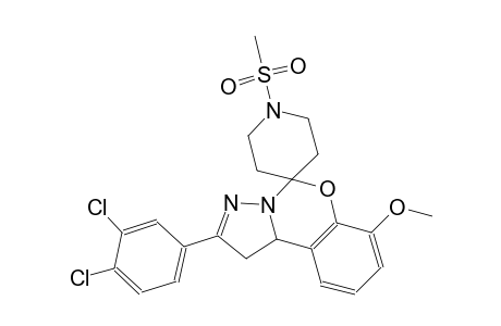 2-(3,4-dichlorophenyl)-7-methoxy-1'-(methylsulfonyl)-1,10b-dihydrospiro[benzo[e]pyrazolo[1,5-c][1,3]oxazine-5,4'-piperidine]