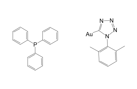 [1-(2',6'-Dimethylphenyl)-1H-(1,2,3,4)-tetrazol-5-yl]-[(triphenylphosphine)gold]