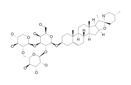 ISOANGUIVINE;#2;(25R)-3-BETA-[O-ALPHA-L-RHAMNOPYRANOSYL-(1->2)-O-[BETA-D-XYLOPYRANOSYL-(1->3)]-BETA-D-GALACTOPYRANOSYLOXY]-22-ALPHA-N-SPIROSOL-5-ENE