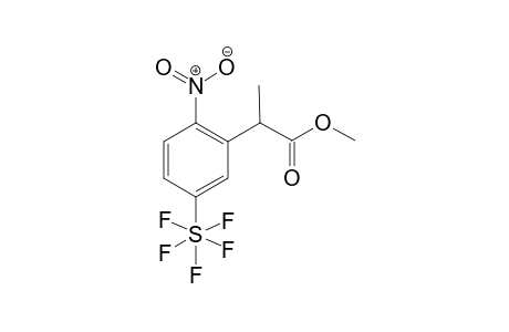 2-[2-nitro-5-(pentafluoro-$l^{6}-sulfanyl)phenyl]propanoic acid methyl ester