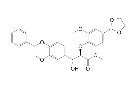 (2R*,3R*)-Methyl 3-(4-benzyloxy-3-methoxyphenyl)-2-[4-(1,3-dioxolan-2-yl)-2-methoxyphenoxy]-3-hydroxypropionate