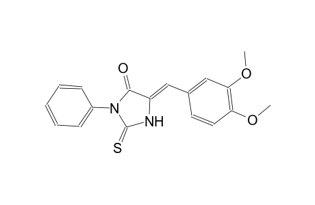 (5Z)-5-(3,4-dimethoxybenzylidene)-3-phenyl-2-thioxo-4-imidazolidinone