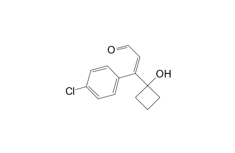 (E)-3-(4-chlorophenyl)-3-(1-hydroxycyclobutyl)acrylaldehyde