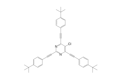 2,4,6-Tris[(4-tert-butylphenyl)ethynyl]-5-chloropyrimidine