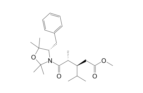 (3S,4R)-4-methyl-5-oxo-3-propan-2-yl-5-[(4S)-2,2,5,5-tetramethyl-4-(phenylmethyl)-3-oxazolidinyl]pentanoic acid methyl ester