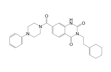 3-[2-(1-cyclohexen-1-yl)ethyl]-7-[(4-phenyl-1-piperazinyl)carbonyl]-2,4(1H,3H)-quinazolinedione