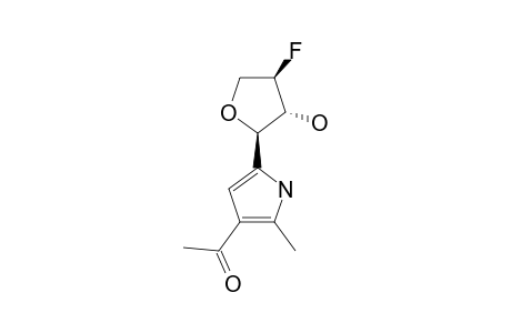 3-ACETYL-5-(3'-DEOXY-3'-FLUORO-ALPHA-L-THREOFURANOSYL)-2-METHYLPYRROLE