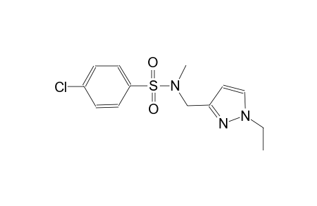 benzenesulfonamide, 4-chloro-N-[(1-ethyl-1H-pyrazol-3-yl)methyl]-N-methyl-