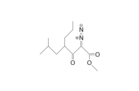 2-Diazo-6-methyl-3-oxo-4-propyl-heptanoic acid, methyl ester