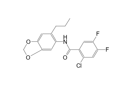 2-Chloro-4,5-difluoro-N-(6-propyl-1,3-benzodioxol-5-yl)benzamide