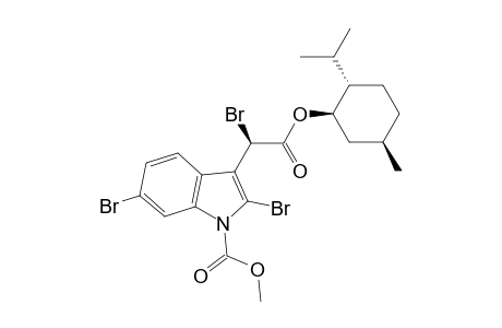 Methyl 2,6-dibromo-3-((R)-1-bromo-2-((1R,2S,5R)-2-isopropyl-5-methyl-cyclohexyloxy)-2-oxoethyl)-1H-indole-1-carboxylate (8R,10R,11S,14R)