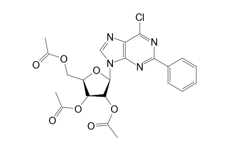 6-Chloro-2-phenyl-9.beta.-(2',3',5'-tri-O-acetyl)-D,ribo-furanosylpurine