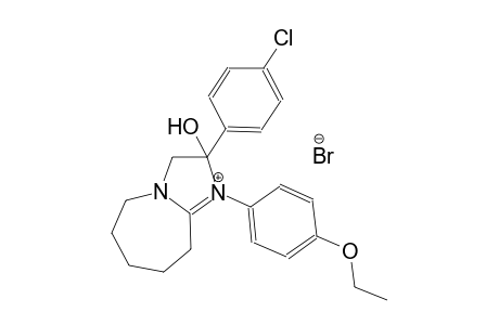 2-(4-chlorophenyl)-1-(4-ethoxyphenyl)-2-hydroxy-2,5,6,7,8,9-hexahydro-3H-imidazo[1,2-a]azepin-1-ium bromide