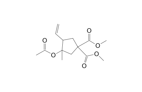 3-Acetoxy-3-methyl-4-vinyl-cyclopentane-1,1-dicarboxylic acid dimethyl ester