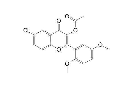 4H-1-benzopyran-4-one, 3-(acetyloxy)-6-chloro-2-(2,5-dimethoxyphenyl)-