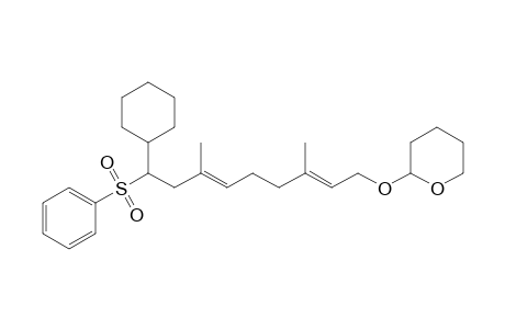 (2E,6E)-9-Cyclohexyl-9-benzenesulfonyl-3,7-dimethyl-1-(tetrahydro-2-pyranyloxy)-2,6-nonadiene