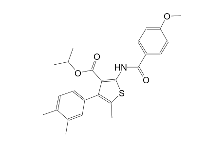isopropyl 4-(3,4-dimethylphenyl)-2-[(4-methoxybenzoyl)amino]-5-methyl-3-thiophenecarboxylate