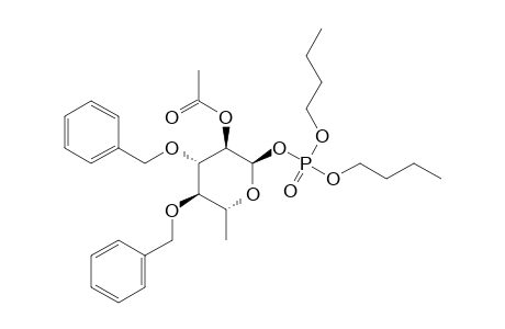 DI-N-BUTYL-(2-O-ACETYL-3,4-DI-O-BENZYL-6-DEOXY-ALPHA-L-GLUCOPYRANOSYL)-PHOSPHATE