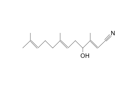 2,6,10-Trimethyl-3-hydroxy-all-trans-1,5,9-undecatrienenitrile