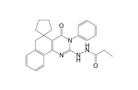 N'-(4-oxo-3-phenyl-4,6-dihydro-3H-spiro[benzo[h]quinazoline-5,1'-cyclopentan]-2-yl)propionohydrazide
