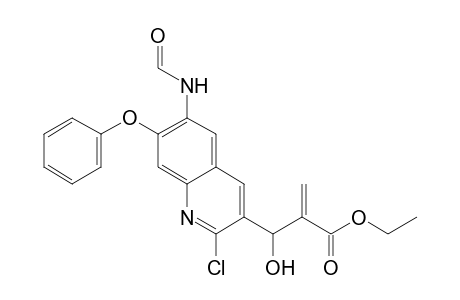 Ethyl 2-((2-chloro-6-formamido-7-phenoxyquinolin-3-yl)-(hydroxy)methyl)acrylate