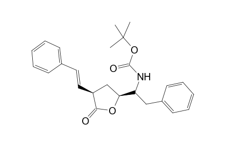(3R)-(2(E)-Phenylethenyl)-5(S)-(1-((tert-butoxycarbonyl)amino)-2-phenethyl)tetrahydrofuran-2-one