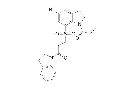 3-(5-bromo-1-propanoyl-indolin-7-yl)sulfonyl-1-indolin-1-yl-propan-1-one