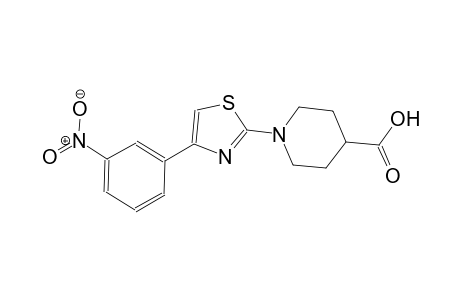 1-[4-(3-nitrophenyl)-1,3-thiazol-2-yl]-4-piperidinecarboxylic acid