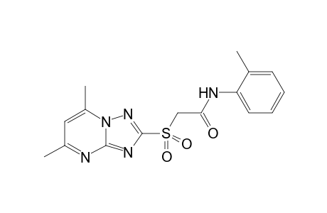 2-(5,7-dimethyl-[1,2,4]triazolo[1,5-a]pyrimidin-2-ylsulfonyl)-N-o-tolylacetamide