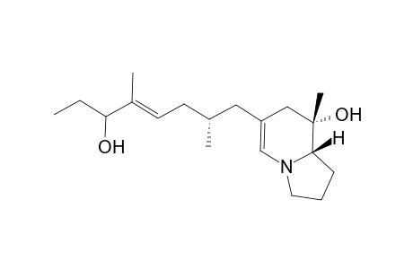 6-(2',5'-Dimethyl-6'-hydroxy-4'-octenyl)-8-methyl-8-hydroxy-5,6-dehydro-indolizidine
