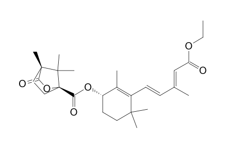 2-Oxabicyclo[2.2.1]heptane-1-carboxylic acid, 4,7,7-trimethyl-3-oxo-, 3-(5-ethoxy-3-methyl-5-oxo-1,3-pentadienyl)-2,4,4-trimethyl-2-cyclohe xen-1-yl ester, [1S-[1.alpha.[R*(1E,3E)],4.beta.]]-