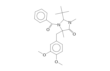 1-Benzoyl-2-t-butyl-5-(3,4-dimethoxybenzyl)-3,5-dimethylimidazolidin-4-one