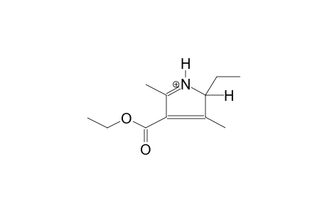 3-ETHOXYCARBONYL-2,4-DIMETHYL-5-ETHYLPYRROL, PROTONATED