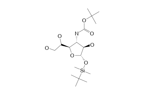 (+)-(TERT.-BUTYL)-DIMETHYLSILYL-3-[(TERT.-BUTOXY)-CARBONYLAMINO]-3-DEOXY-ALPHA-D-ALTROFURANOSIDE