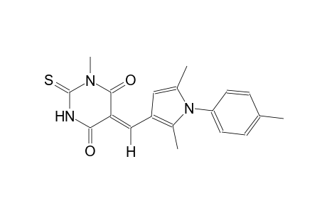 (5Z)-5-{[2,5-dimethyl-1-(4-methylphenyl)-1H-pyrrol-3-yl]methylene}-1-methyl-2-thioxodihydro-4,6(1H,5H)-pyrimidinedione