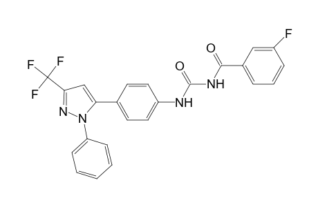 Urea, N-(3-fluorobenzoyl)-N'-[4-[1-phenyl-3-(trifluoromethyl)-1H-pyrazol-5-yl]phenyl]-