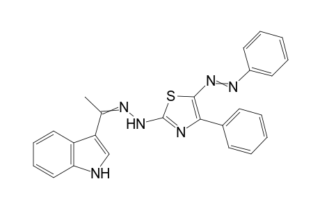 2-(2-(1-(1H-Indol-3-yl)ethylidene)hydrazinyl)-4-phenyl-5-(phenyldiazenyl)thiazole