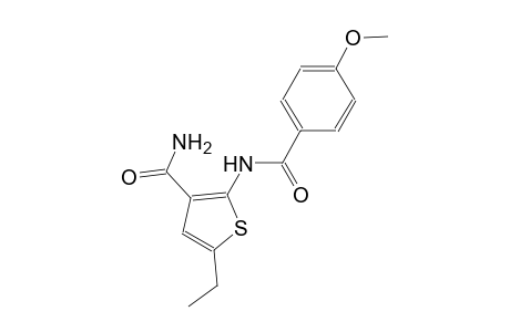 5-ethyl-2-[(4-methoxybenzoyl)amino]-3-thiophenecarboxamide