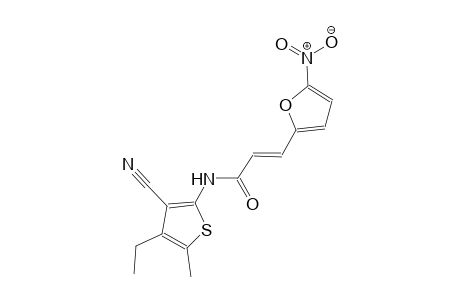 (2E)-N-(3-cyano-4-ethyl-5-methyl-2-thienyl)-3-(5-nitro-2-furyl)-2-propenamide