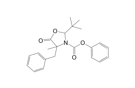 2-(t-Butyl)-3-[phenyloxycarbonyl]-4-benzyl-4-methyl-1,3-oxazolidin-5-one