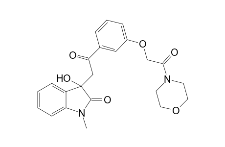 2H-Indol-2-one, 1,3-dihydro-3-hydroxy-1-methyl-3-[2-[3-[2-(4-morpholinyl)-2-oxoethoxy]phenyl]-2-oxoethyl]-