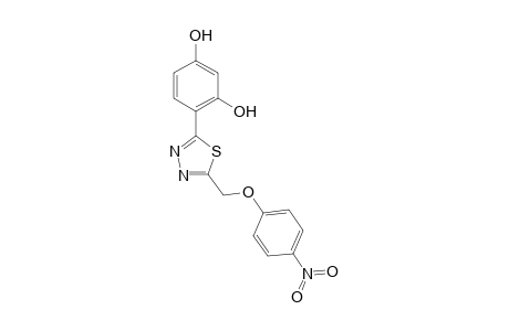 2-(2,4-Dihydroxyphenyl)-5-(4-nitrophenoxymethyl)-1,3,4-thiadiazole