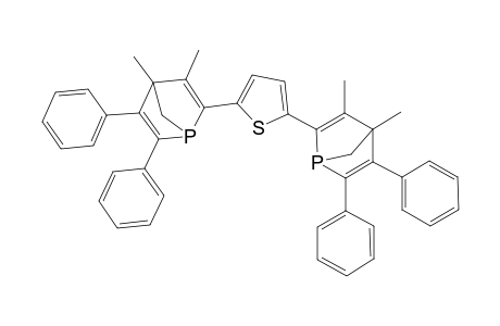 2,5-bis(3',4'-Dimethyl-5',6'-diphenyl-1'-phospha-nor-borna-2',5'-dien-2'-yl)thiophene