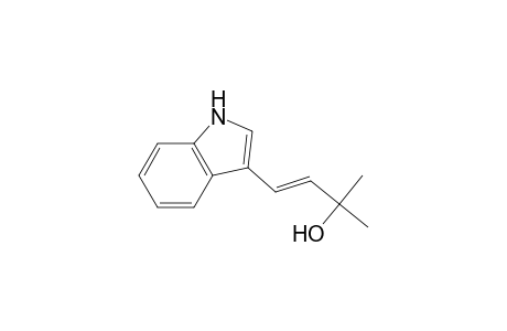 (E)-.beta.-(3-Hydroxy-3-methylbutenyl)indole