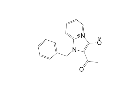 Imidazo[1,2-a]pyridinium, 2-acetyl-2,3-dihydro-3-oxo-1-(phenylmethyl)-, hydroxide, inner salt